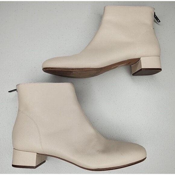 Madewell Ankle Boots Intentionally Blank MA424 Cream / White Womens Size 6 EUC - Picture 7 of 10